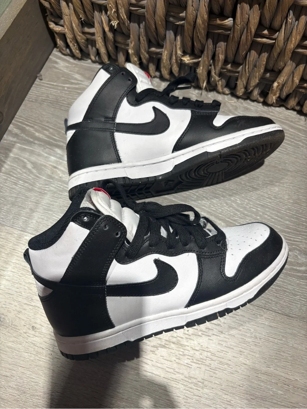 Nike Black and White High-Top Sneakers